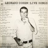 Leonard Cohen   Live songs